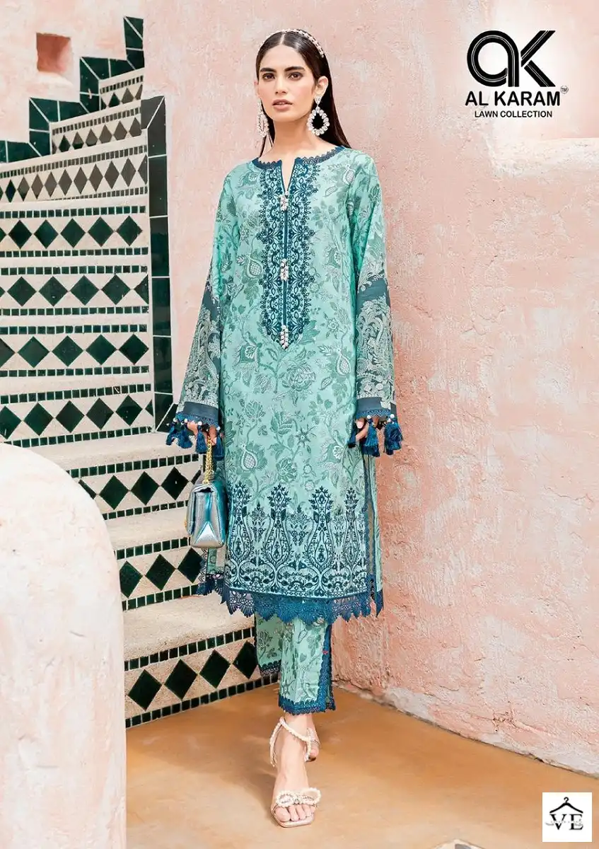 Al Karam Adan’S Libas Cotton Wholesale Pakistani Salwar Suit Catalog — Wholesale Salwar Suits, Alkaram wholesale from Surat - Gallery Image 2