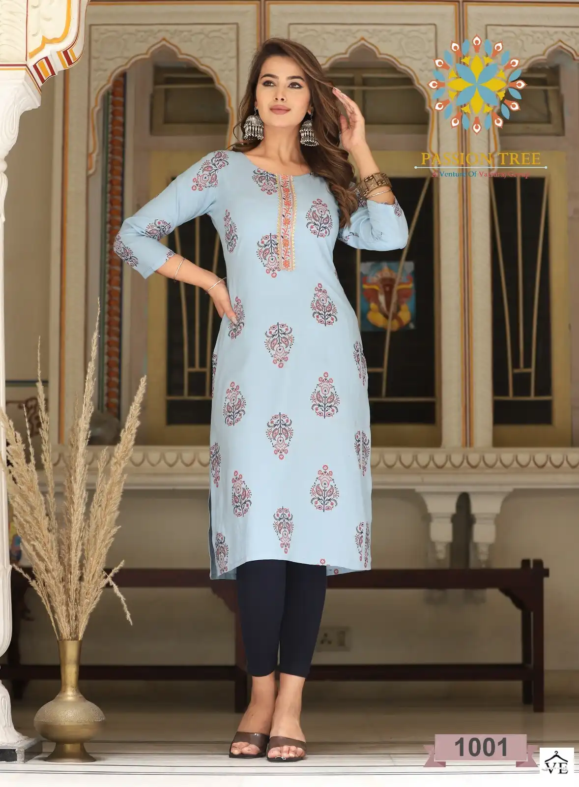 Passion Tree Albeli Vol 1 Rayon Gold Print Wholesale Kurtis Catalog — Wholesale Kurtis, MPA wholesale from Surat - Gallery Image 3
