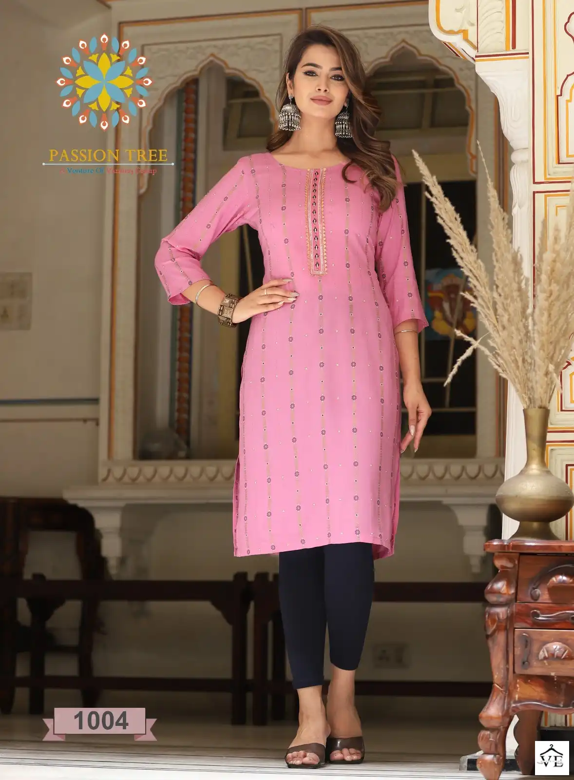 Passion Tree Albeli Vol 1 Rayon Gold Print Wholesale Kurtis Catalog — Wholesale Kurtis, MPA wholesale from Surat - Gallery Image 4