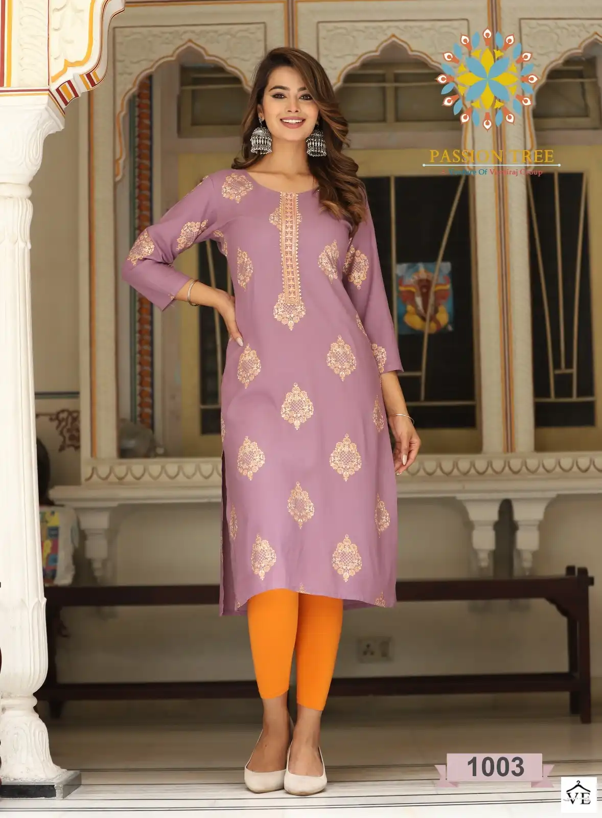 Passion Tree Albeli Vol 1 Rayon Gold Print Wholesale Kurtis Catalog — Wholesale Kurtis, MPA wholesale from Surat - Gallery Image 5