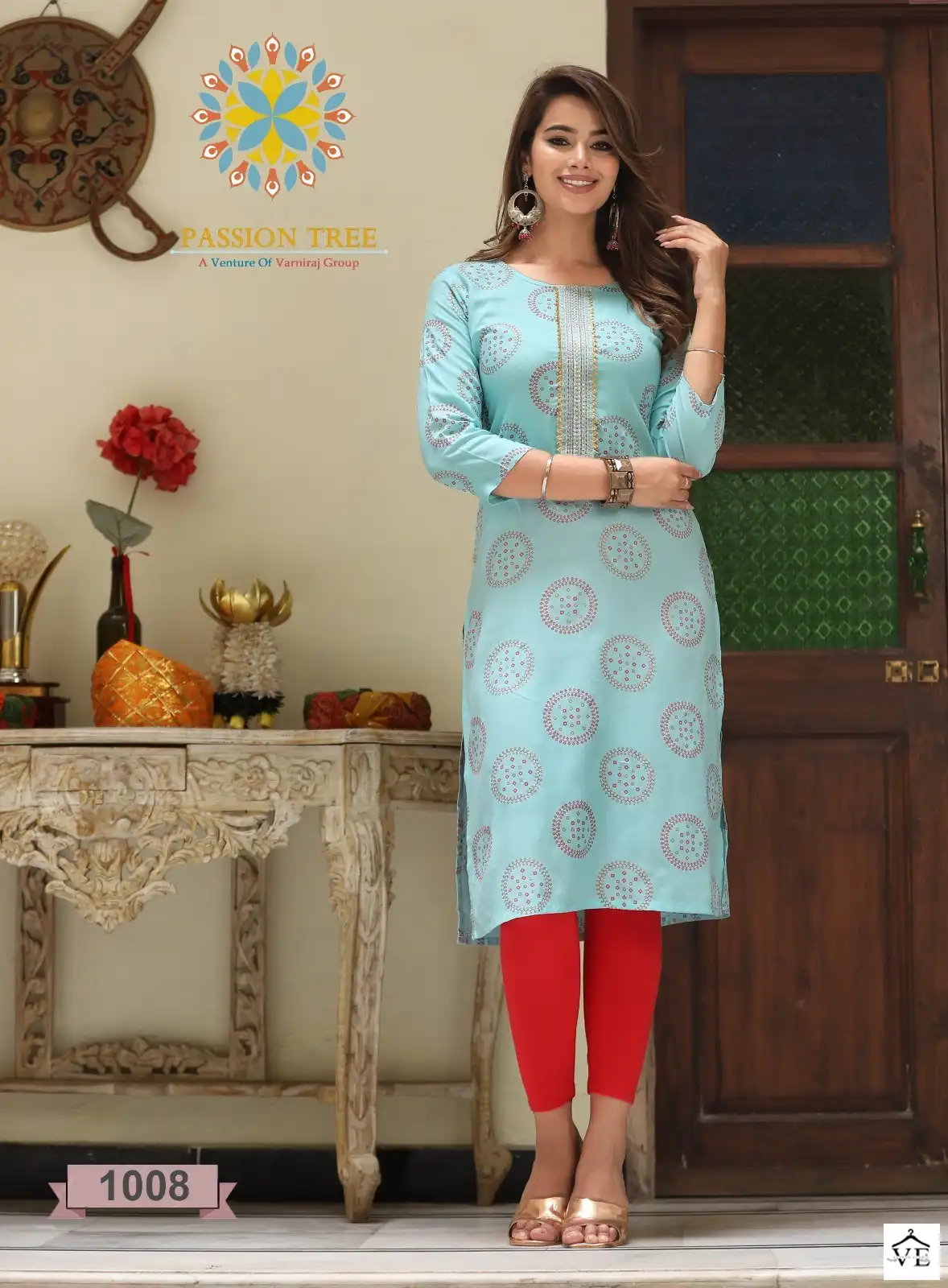 Passion Tree Albeli Vol 1 Rayon Gold Print Wholesale Kurtis Catalog — Wholesale Kurtis, MPA wholesale from Surat - Gallery Image 7
