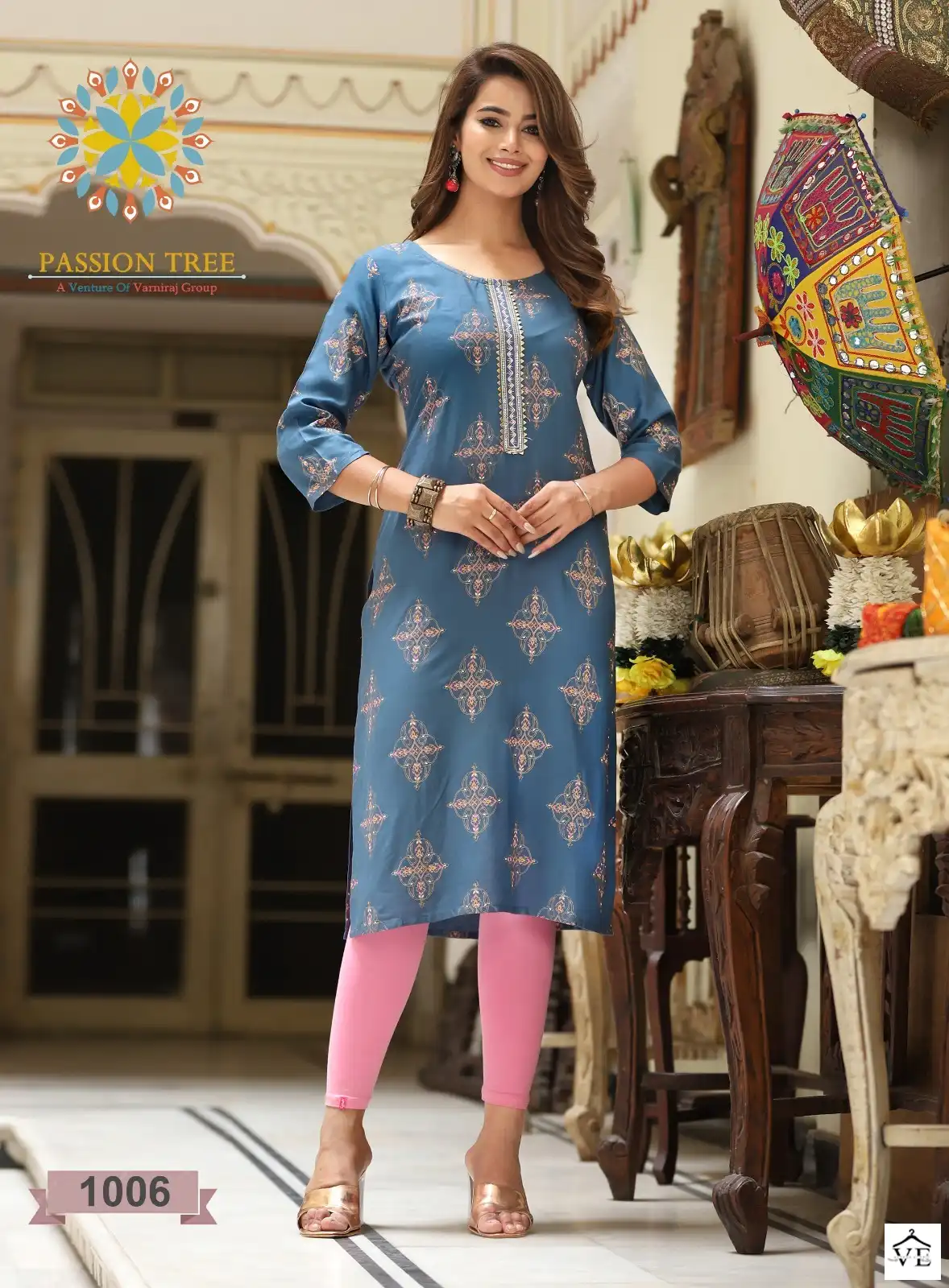 Passion Tree Albeli Vol 1 Rayon Gold Print Wholesale Kurtis Catalog — Wholesale Kurtis, MPA wholesale from Surat - Gallery Image 8