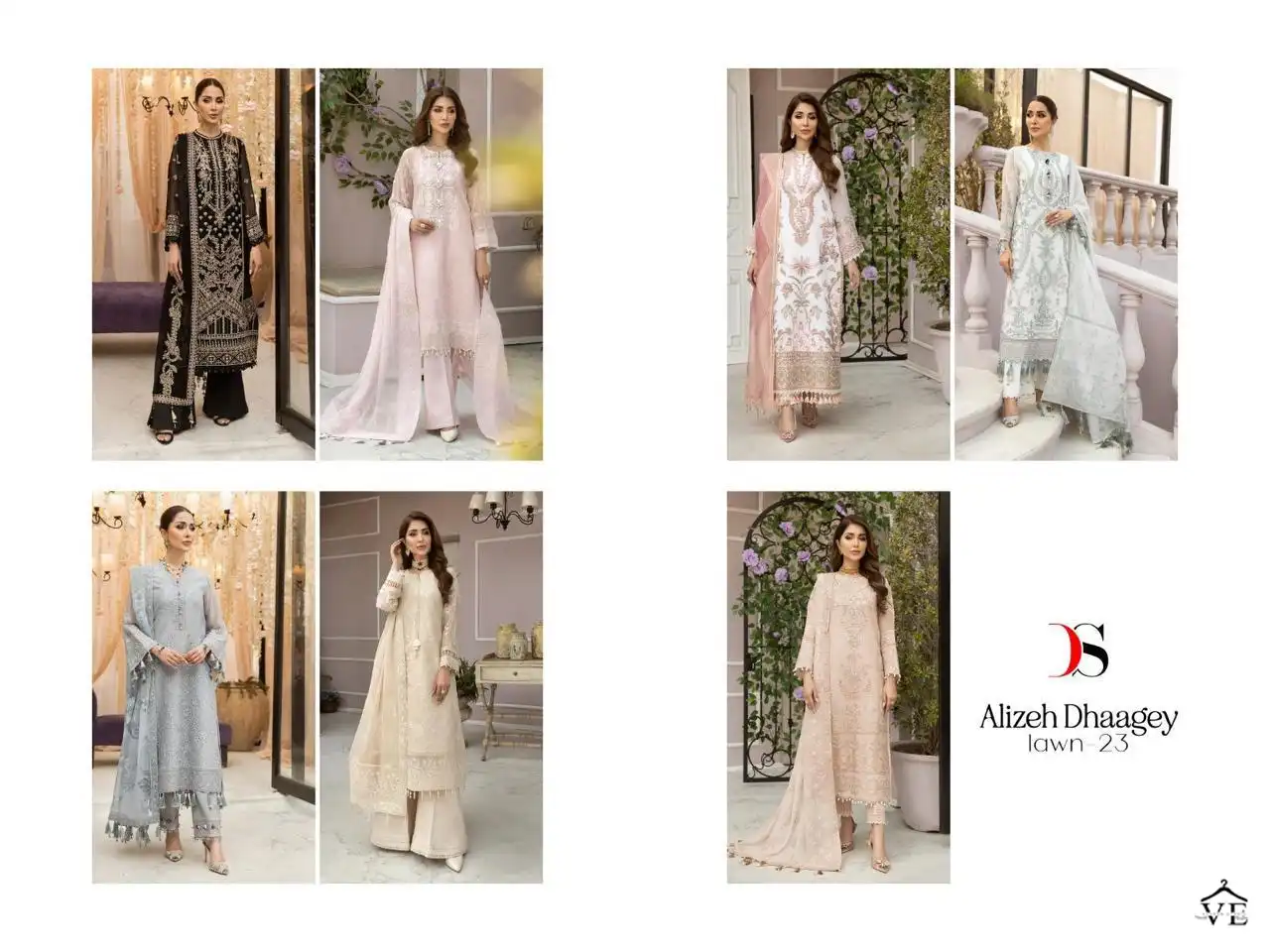 Deepsy Suits Alizeh Dhaagey Lawn 23 Pure Cambric Cotton Wholesale Designer Pakistani Salwar Suit Catalog — Wholesale Salwar Suits, Alizeh wholesale from Surat — view 8