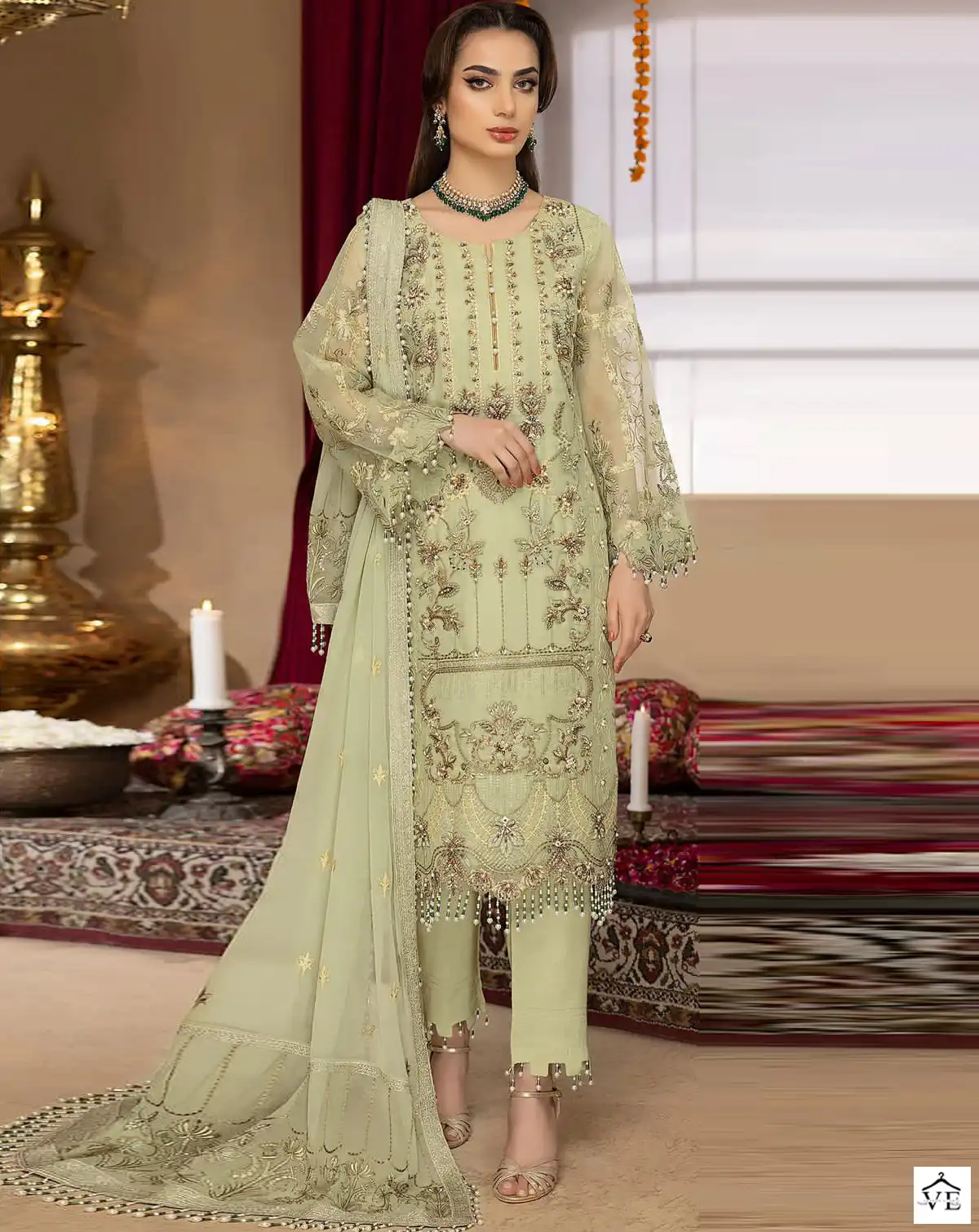 Al_Khushbu 5040 Georgette Wholesale Pakistani Suit — Wholesale Salwar Suits, MPA wholesale from Surat — view 1