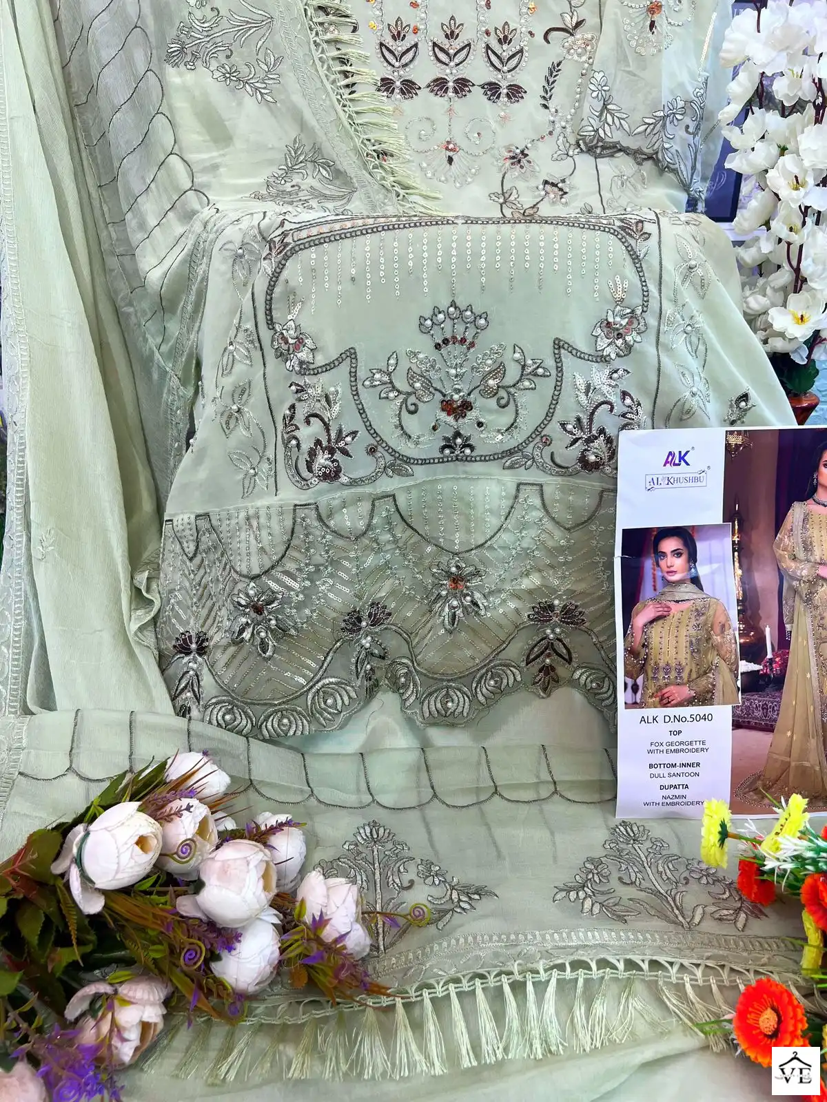 Al_Khushbu 5040 Georgette Wholesale Pakistani Suit — Wholesale Salwar Suits, MPA wholesale from Surat — view 3