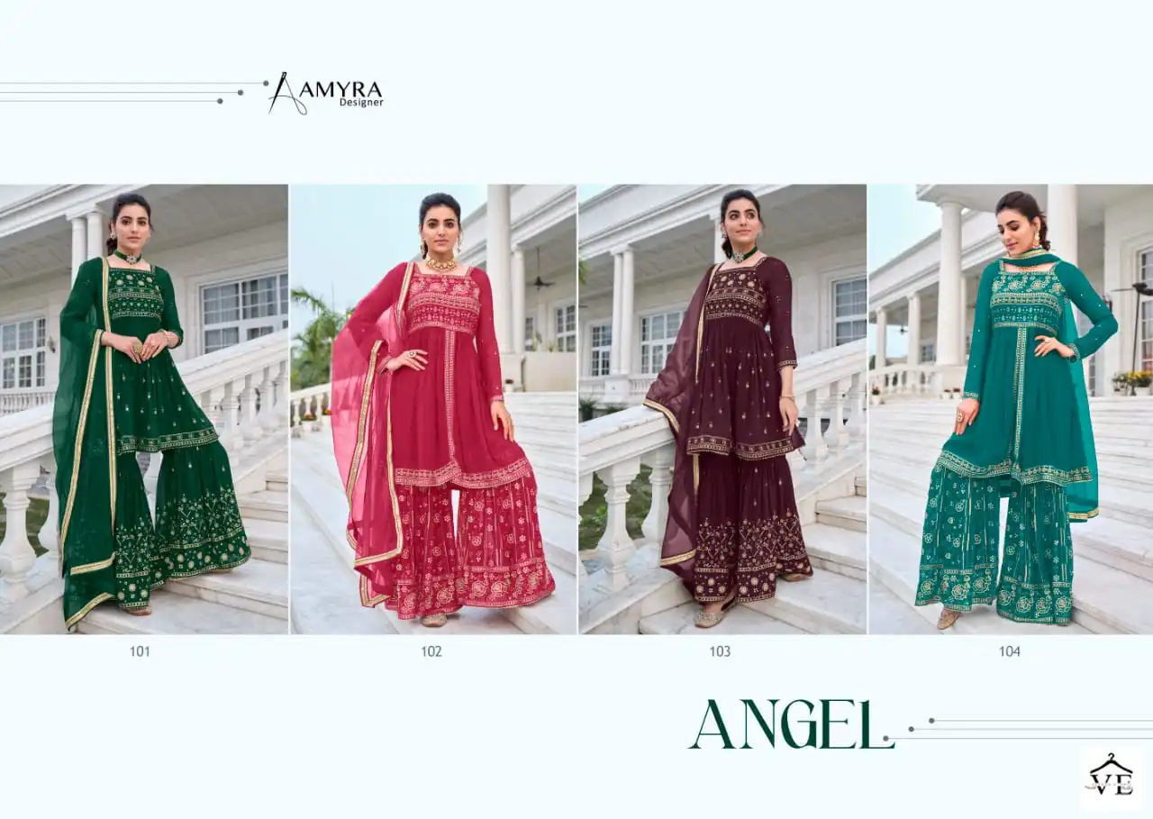 Amyra Angel Heavy Blooming Georgette Wholesale Designer Suits Catalog — Wholesale Salwar Suits, MPA wholesale from Surat — view 5
