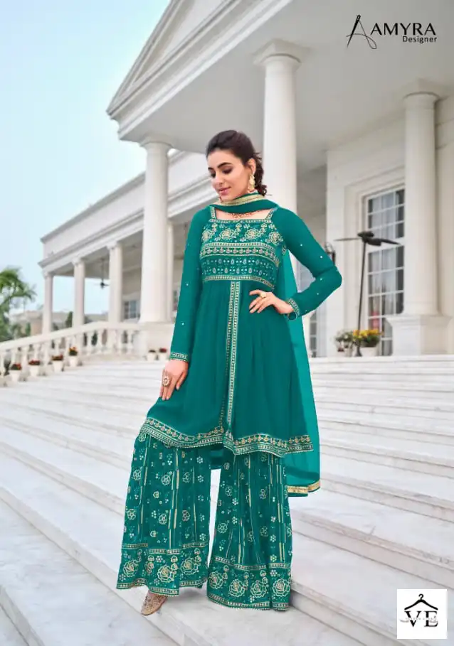 Amyra Angel Heavy Blooming Georgette Wholesale Designer Suits Catalog — Wholesale Salwar Suits, MPA wholesale from Surat - Gallery Image 4