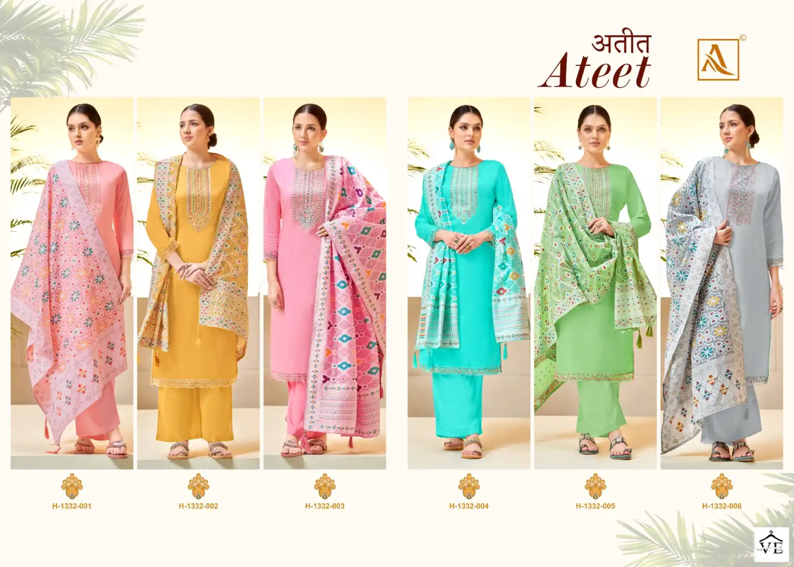 Alok Suits Ateet Cotton Wholesale Designer Salwar Suit Catalog — Wholesale Salwar Suits, MPA wholesale from Surat — view 7