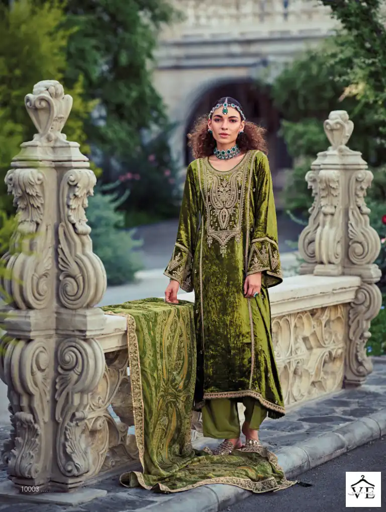 Rangati Azalea Viscose Velvet Wholesale Designer Winter Salwar Suit Catalog — Wholesale Salwar Suits, MPA wholesale from Surat - Gallery Image 4