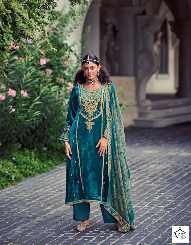 Rangati Azalea Viscose Velvet Wholesale Designer Winter Salwar Suit Catalog — Wholesale Salwar Suits, MPA wholesale from Surat - Gallery Image 5
