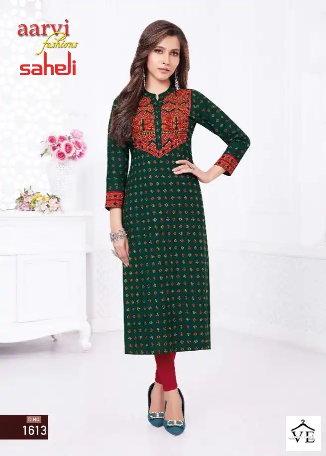 Aarvi Saheli Vol 16 Cotton Wholesale Kurtis Catalog — Wholesale Kurtis, MPA wholesale from Surat — view 13