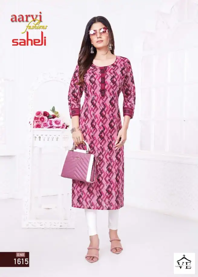Aarvi Saheli Vol 16 Cotton Wholesale Kurtis Catalog — Wholesale Kurtis, MPA wholesale from Surat — view 15