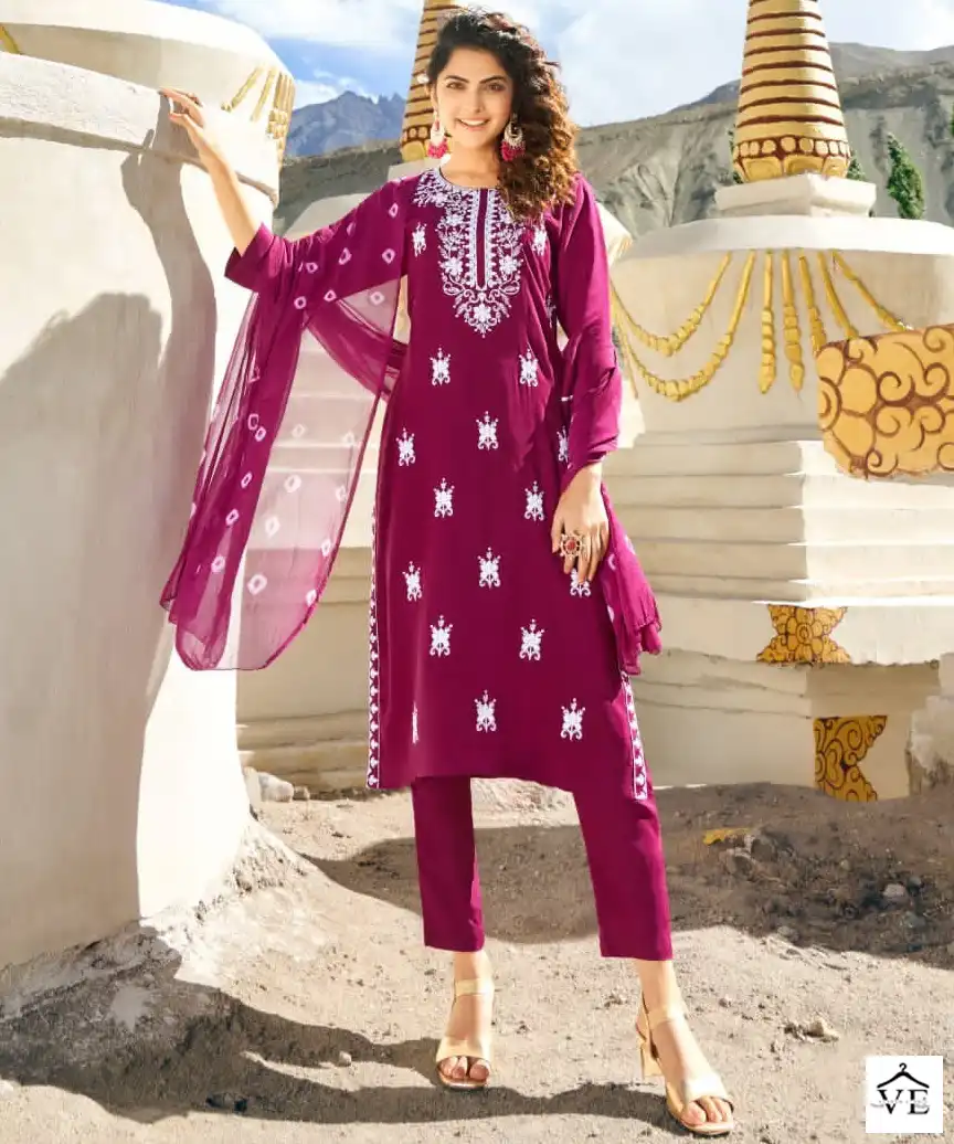 Wanna Aashvi Rayon Slub Wholesale Readymade Salwar Suit Catalog — Wholesale Salwar Suits, MPA wholesale from Surat — view 1