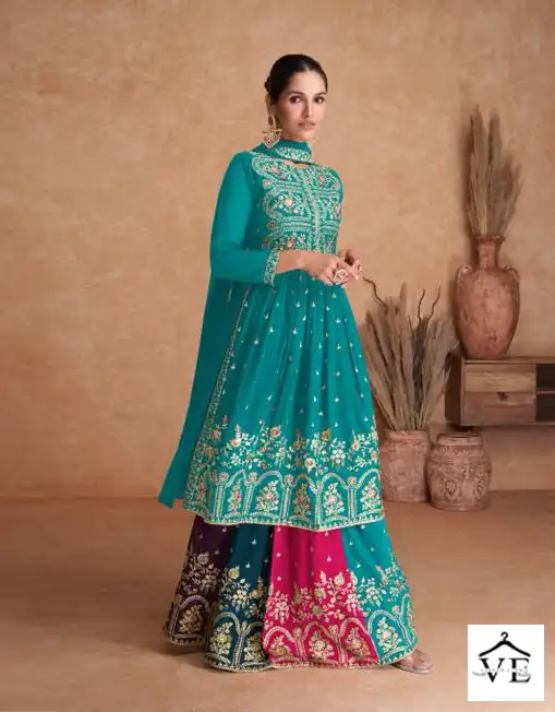 Gulkayra Almirah Real Georgette Wholesale Readymade Designer Suit Catalog — Wholesale Salwar Suits, MPA wholesale from Surat - Gallery Image 4