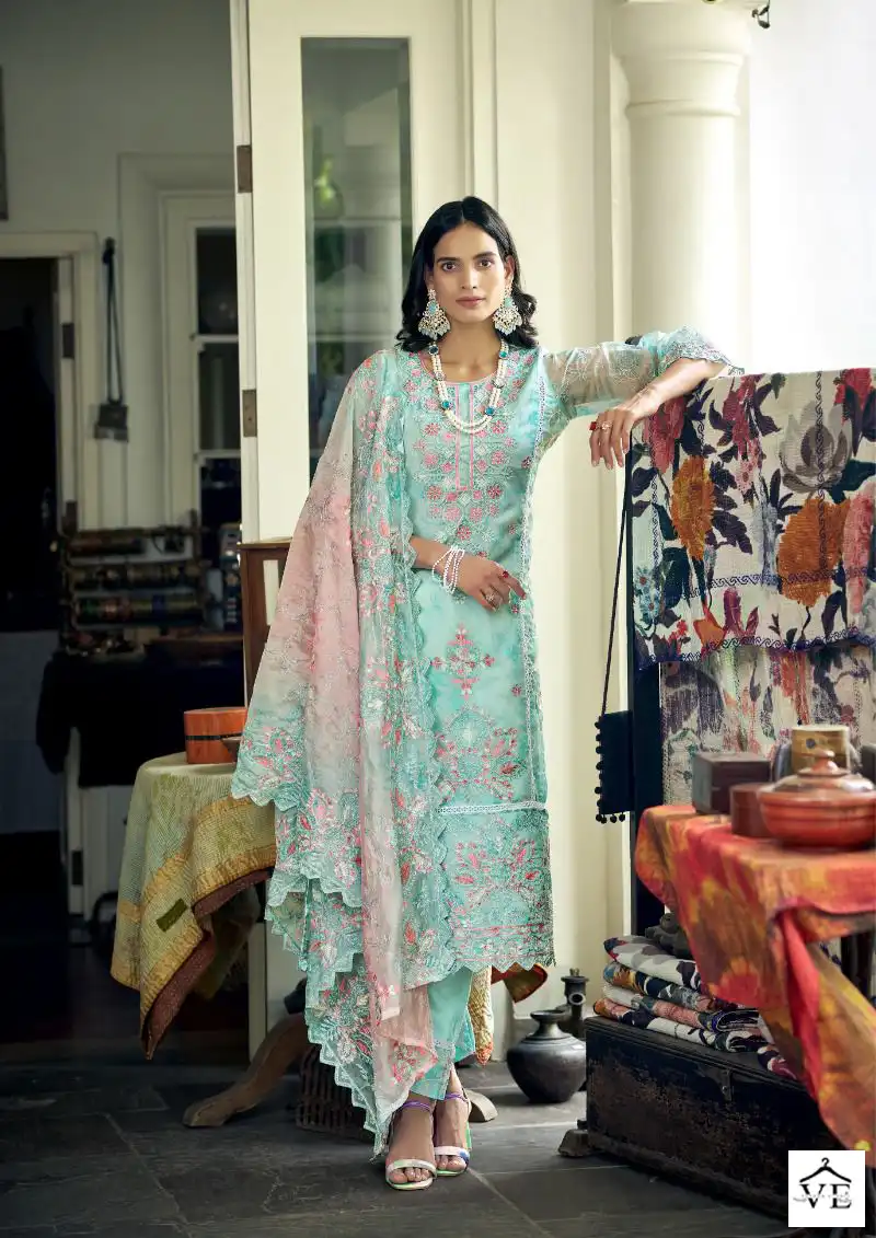 Aanzara Anaisha Organza Wholesale Designer Readymade Salwar Suit Catalog — Wholesale Salwar Suits, MPA wholesale from Surat - Gallery Image 4