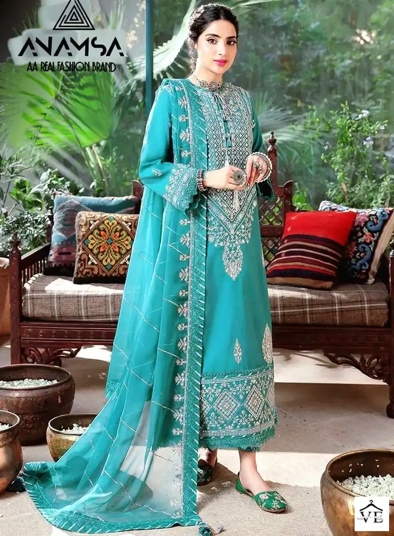 Vardan Ethnic Anamsa 231 Heavy Pure Georgette Wholesale Designer Pakistani Salwar Suit — Wholesale Salwar Suits, MPA wholesale from Surat — view 1