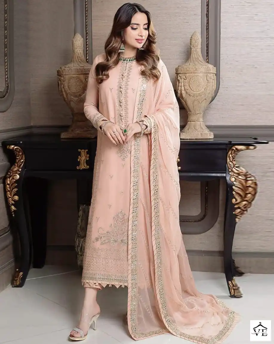 Anamsa 236 Heavy Pure Georgette Wholesale Pakistani Suit — Wholesale Salwar Suits, MPA wholesale from Surat — view 1