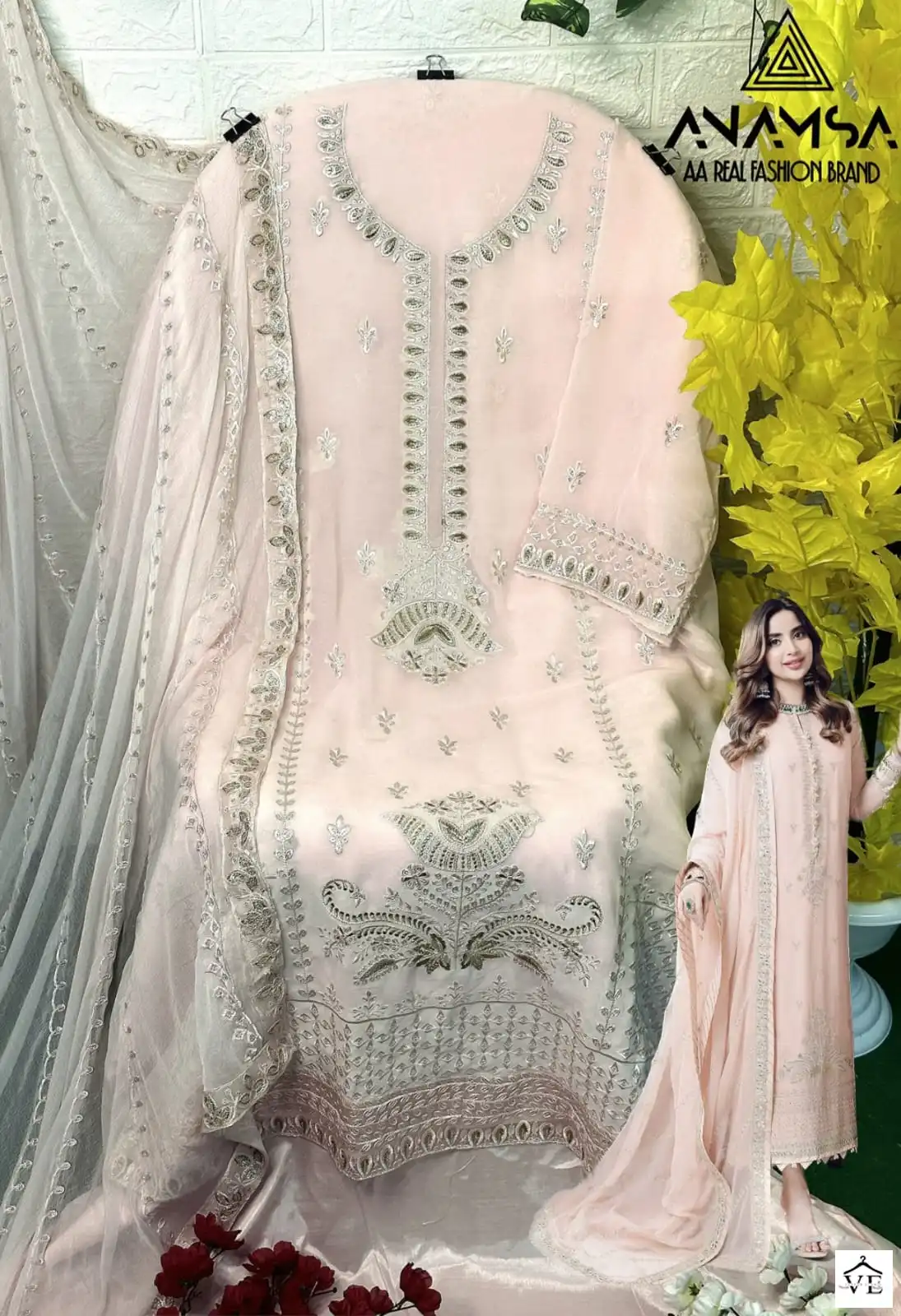 Anamsa 236 Heavy Pure Georgette Wholesale Pakistani Suit — Wholesale Salwar Suits, MPA wholesale from Surat — view 2