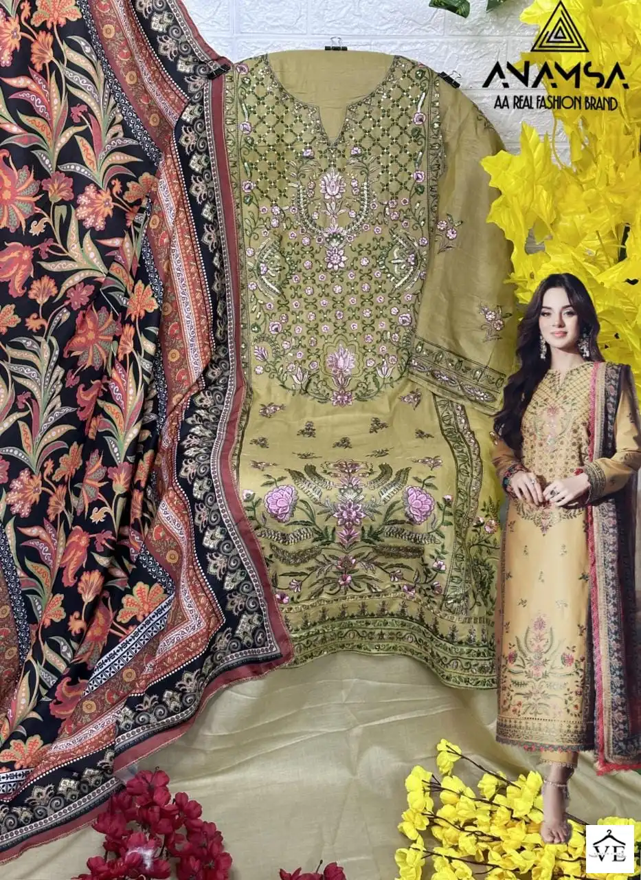 Anamsa 238 Pure Jam Cotton Wholesale Pakistani Suit — Wholesale Salwar Suits, MPA wholesale from Surat — view 2