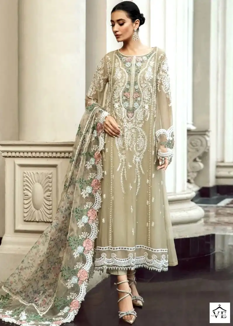 Anamsa 240 Heavy Pure Georgette Wholesale Pakistani Suit — Wholesale Salwar Suits, MPA wholesale from Surat — view 1