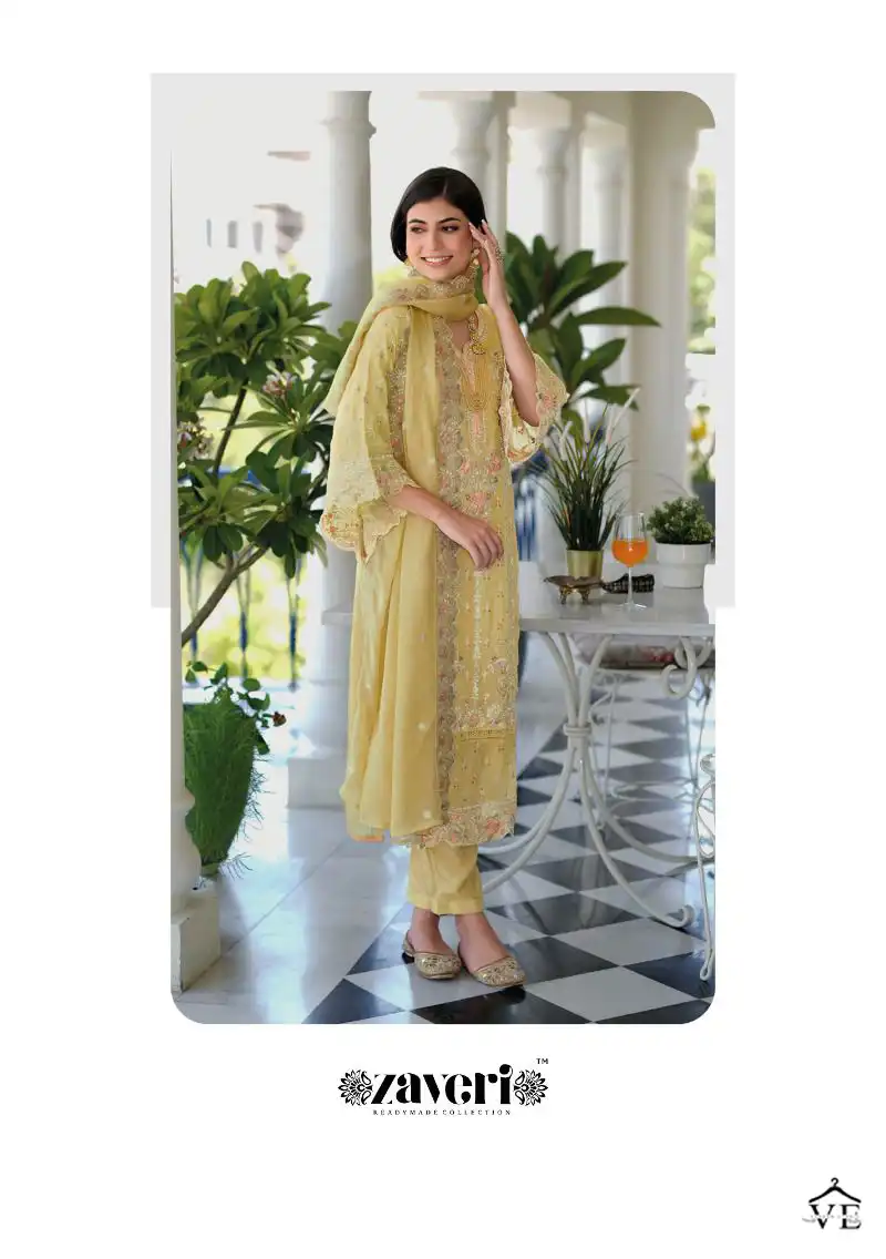 Zaveri Anaya Soft Organza Wholesale Designer Readymade Salwar Suit Catalog — Wholesale Salwar Suits, MPA wholesale from Surat - Gallery Image 3
