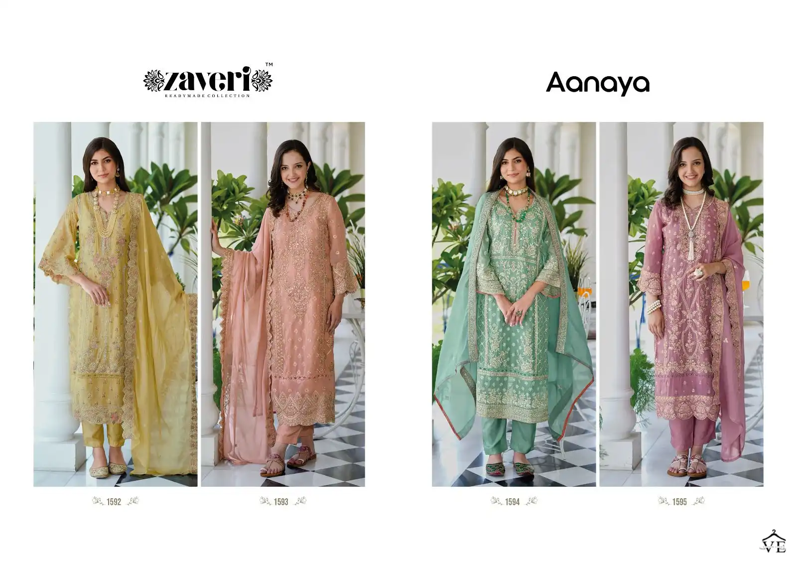 Zaveri Anaya Soft Organza  Wholesale Designer Readymade Salwar Suit Catalog — Wholesale Salwar Suits, MPA wholesale from Surat — view 6