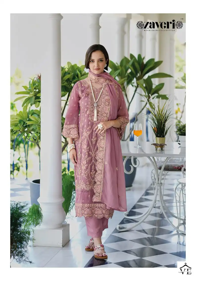 Zaveri Anaya Soft Organza Wholesale Designer Readymade Salwar Suit Catalog — Wholesale Salwar Suits, MPA wholesale from Surat - Gallery Image 4