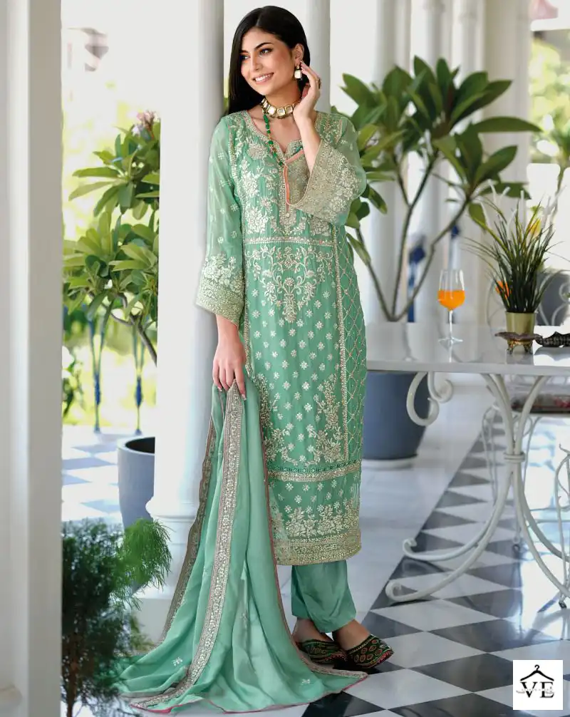Zaveri Anaya Soft Organza Wholesale Designer Readymade Salwar Suit Catalog — Wholesale Salwar Suits, MPA wholesale from Surat — view 1