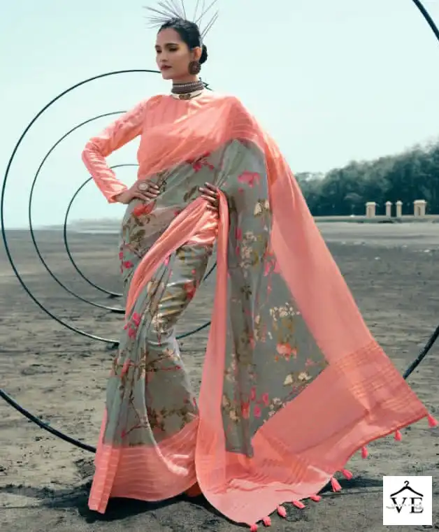 Kira Ariya Vol 1 Linen Wholesale Fancy Sarees Catalog — Wholesale Sarees, MPA wholesale from Surat — view 1