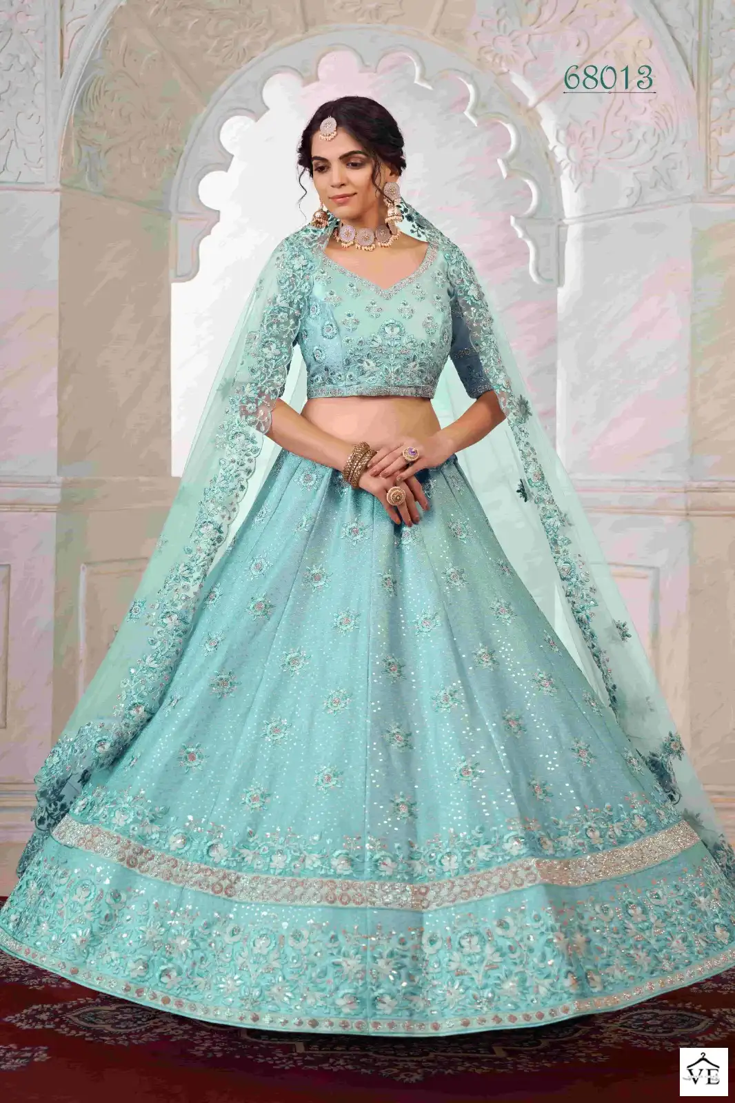 Arya Vol 49 Georgette Wholesale Bridal Lehenga Catalog — Wholesale Lehenga, MPA wholesale from Surat - Gallery Image 3