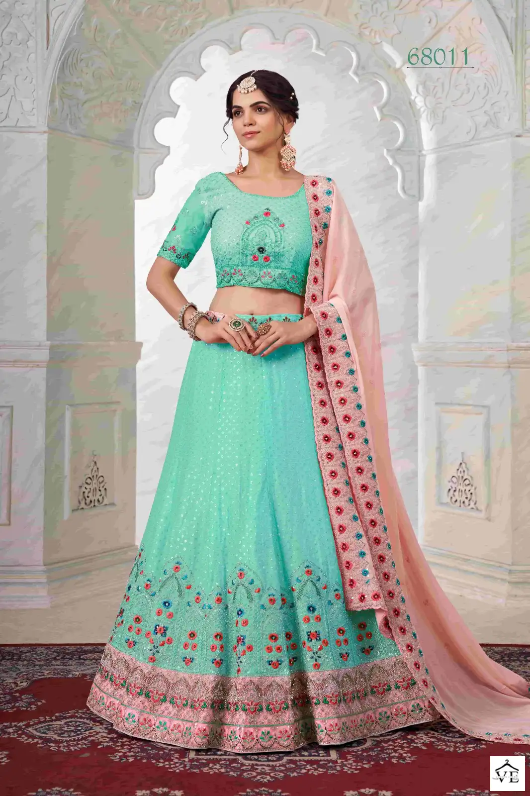 Arya Vol 49 Georgette Wholesale Bridal Lehenga Catalog — Wholesale Lehenga, MPA wholesale from Surat - Gallery Image 4