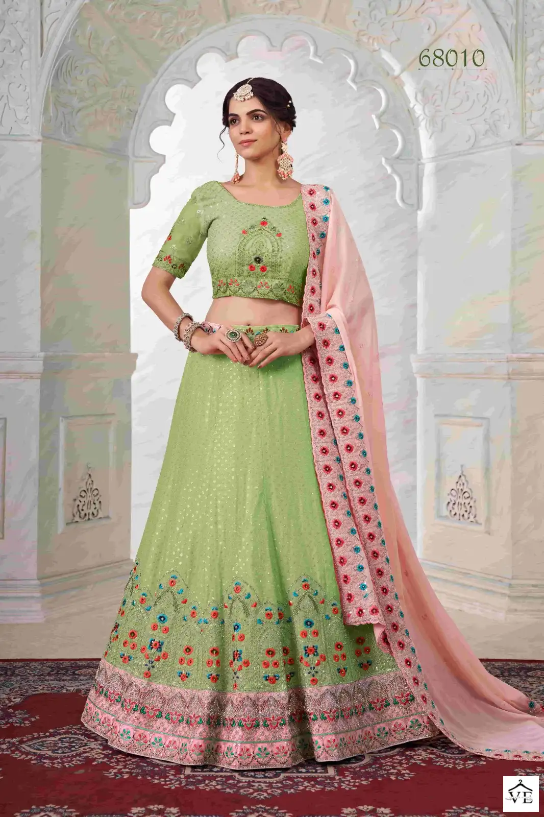 Arya Vol 49 Georgette Wholesale Bridal Lehenga Catalog — Wholesale Lehenga, MPA wholesale from Surat - Gallery Image 5