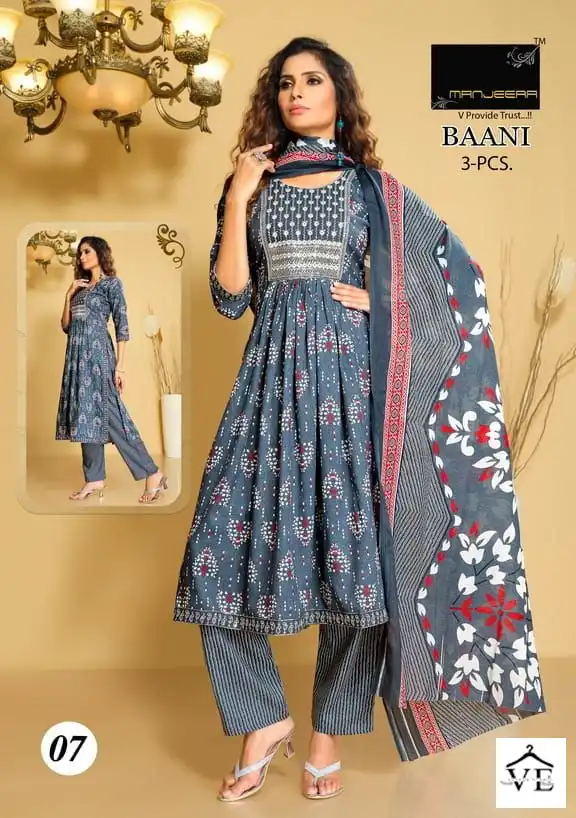 Manjeera Baani Magic Cotton Wholesale Readymade Salwar Suit Catalog — Wholesale Salwar Suits, MPA wholesale from Surat - Gallery Image 7