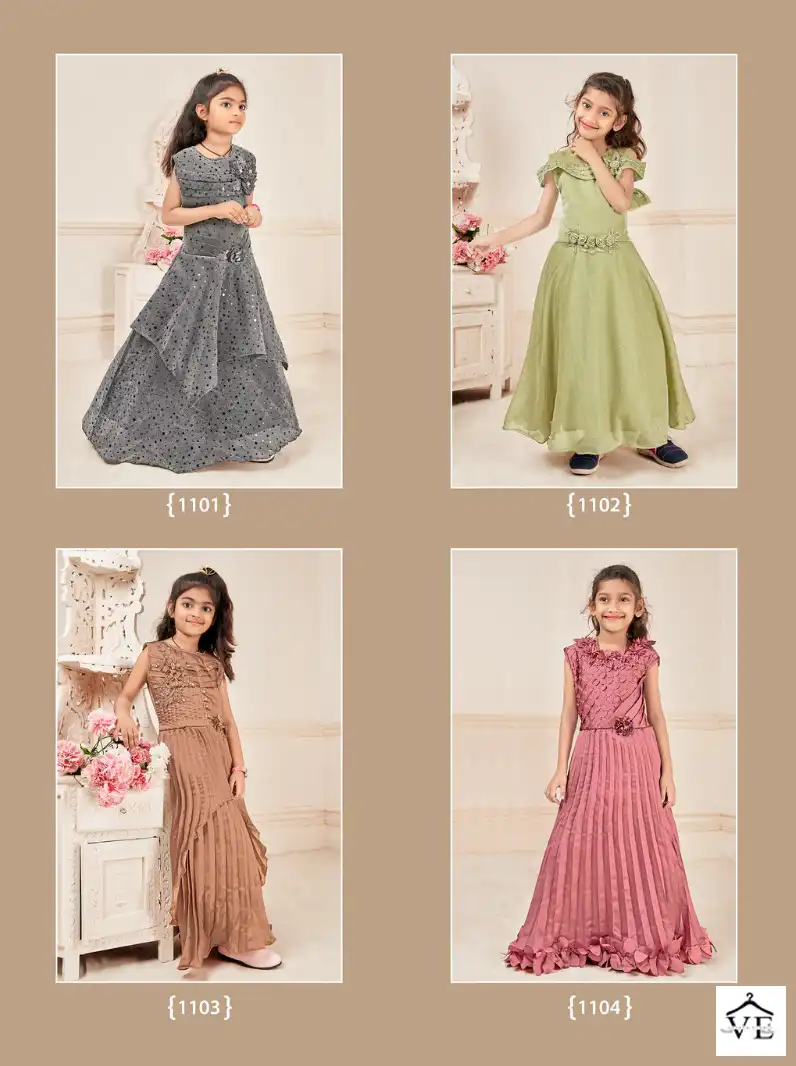 Shreematee Baby Girl Vol 1 Fancy Wholesale The Premium Kids Anarkali Catalog — Singles, MPA wholesale from Surat — view 5