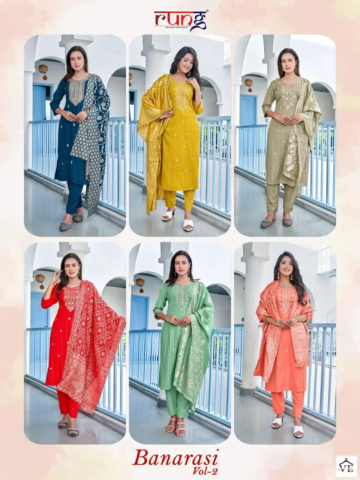 Rung Banarasi Vol 2 Heavy Rayon Wholesale Readymade Salwar Suit Catalog — Wholesale Salwar Suits, MPA wholesale from Surat — view 7