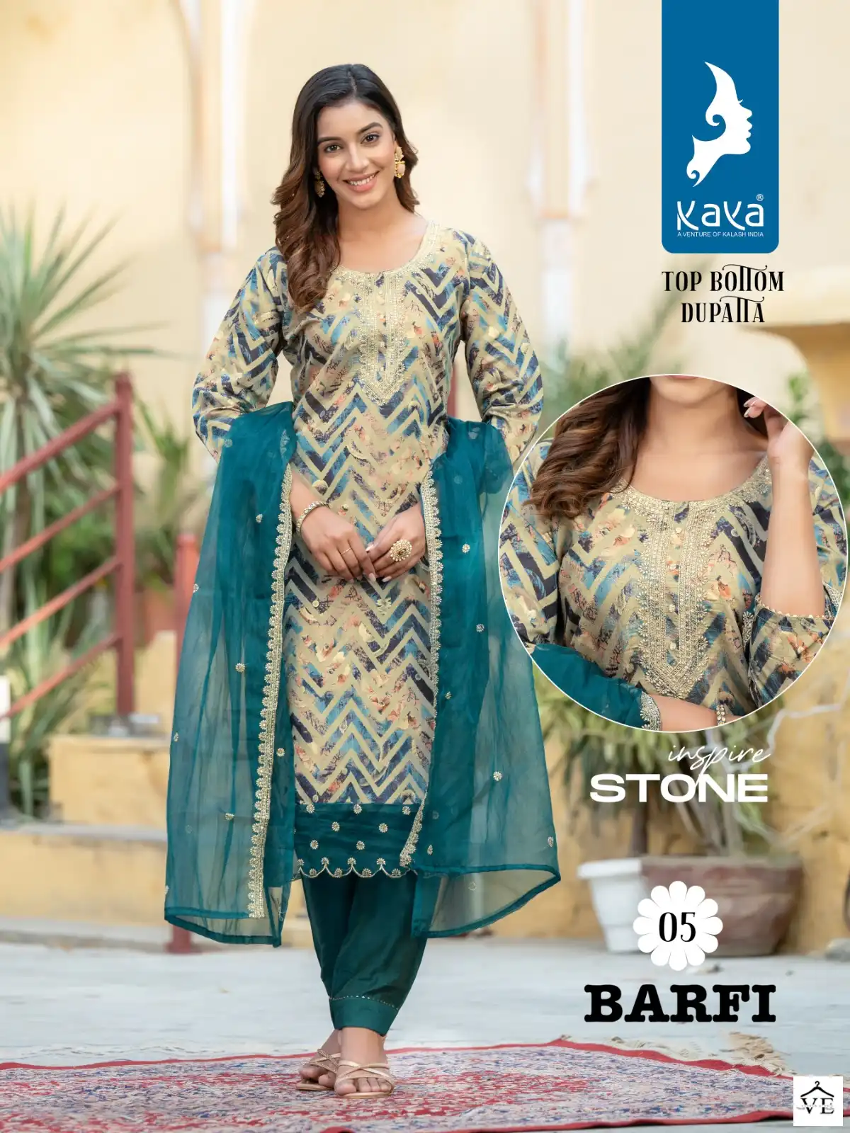 Kaya Barfi Chanderi Modal Wholesale Readymade Salwar Suit Catalog — Wholesale Salwar Suits, MPA wholesale from Surat - Gallery Image 3