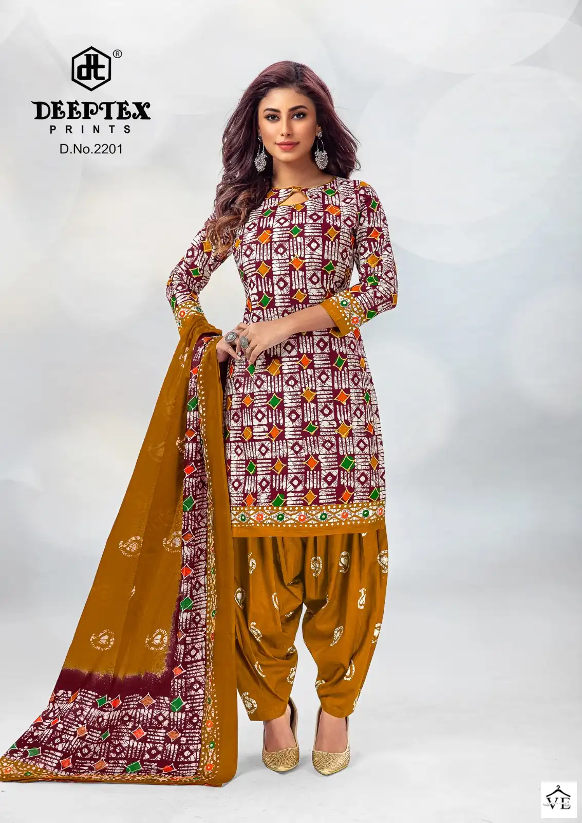 Deeptex Batik Plus Vol 22 Cotton Wholesale Salwar Suit Catalog — Wholesale Salwar Suits, Deeptex wholesale from Surat — view 4