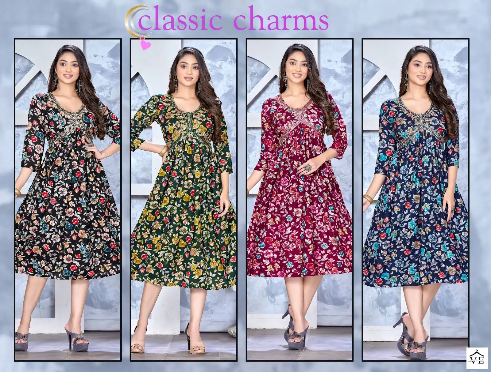 Beauty Queen Classic Charm 14 Kg Heavy Bombay Foil Rayon Wholesale Long Kurtis Catalog — Wholesale Kurtis, MPA wholesale from Surat — view 5