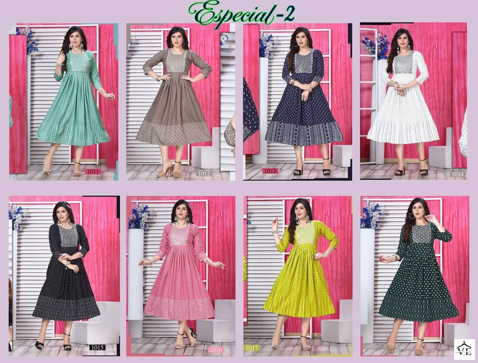 Vardan Ethnic Beauty Queen Especual 2 Heavy Rayon 14 Kg Wholesale Long Kurtis Catalog — Wholesale Kurtis, MPA wholesale from Surat — view 9
