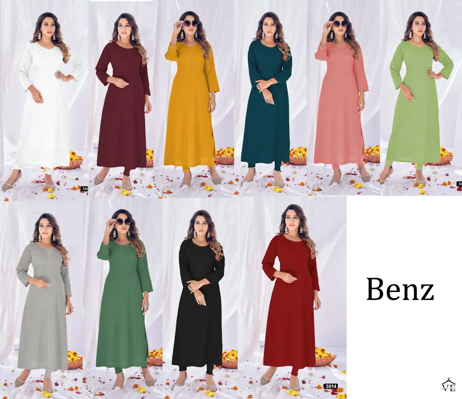 Tunic House Benz Pick &amp; Choose Rayon Wholesale Chikankari Work Naira Style Fancy Kurtis Catalog — Wholesale Kurtis, MPA wholesale from Surat — view 11