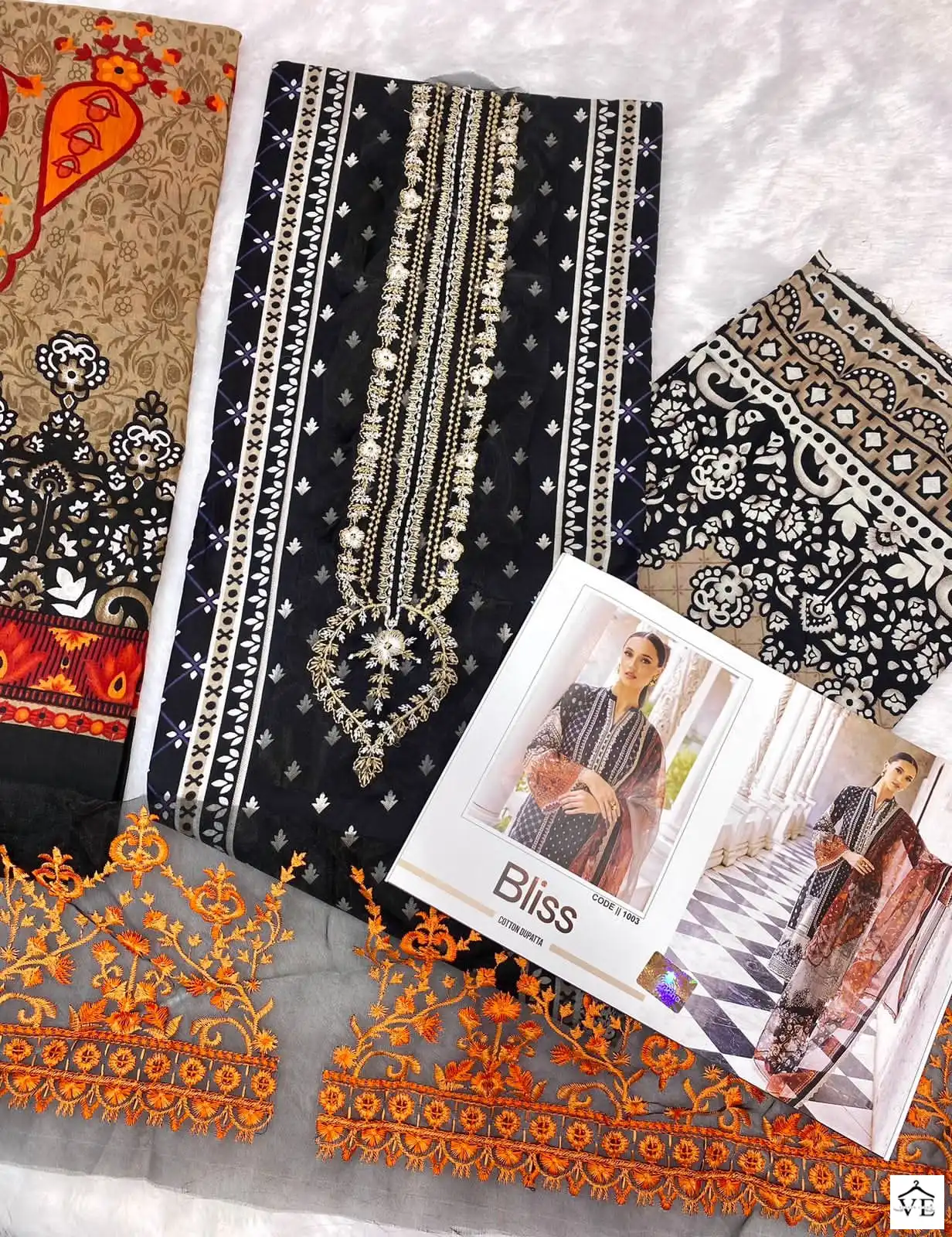 Sharaddha Bliss Vol 1-1003 Lawn Cotton Wholesale Pakistani Suit — Wholesale Salwar Suits, MPA wholesale from Surat - Gallery Image 3