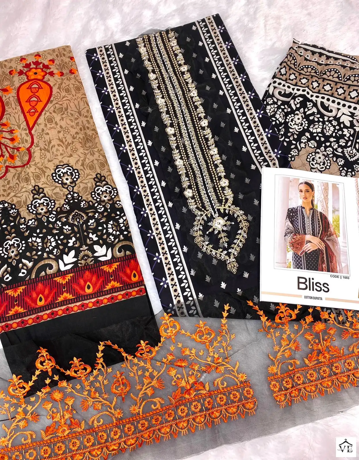 Sharaddha Bliss Vol 1-1003 Lawn Cotton Wholesale Pakistani Suit — Wholesale Salwar Suits, MPA wholesale from Surat — view 4