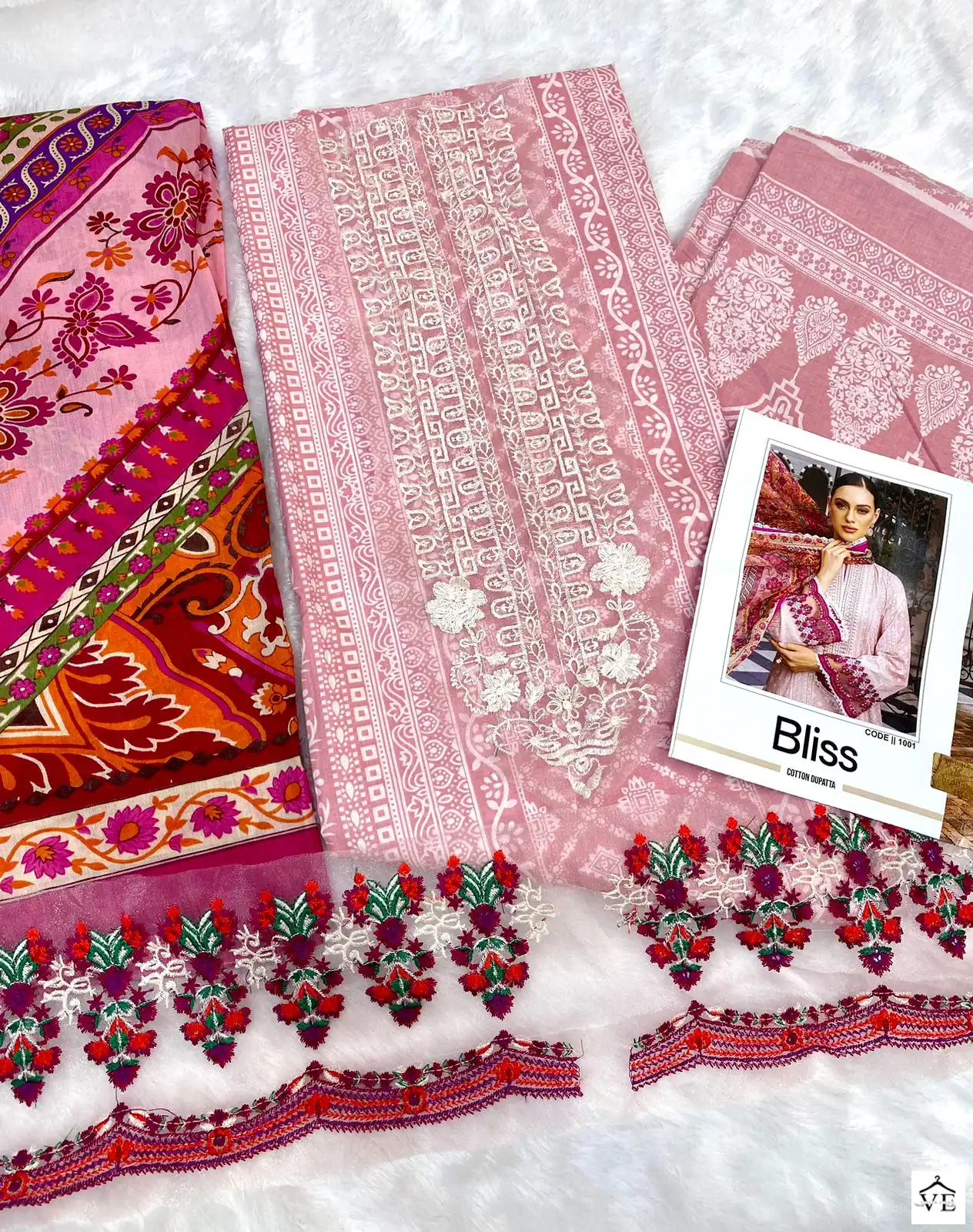 Sharaddha Bliss Vol 1-1001 Lawn Cotton Wholesale Pakistani Suit — Wholesale Salwar Suits, MPA wholesale from Surat — view 4