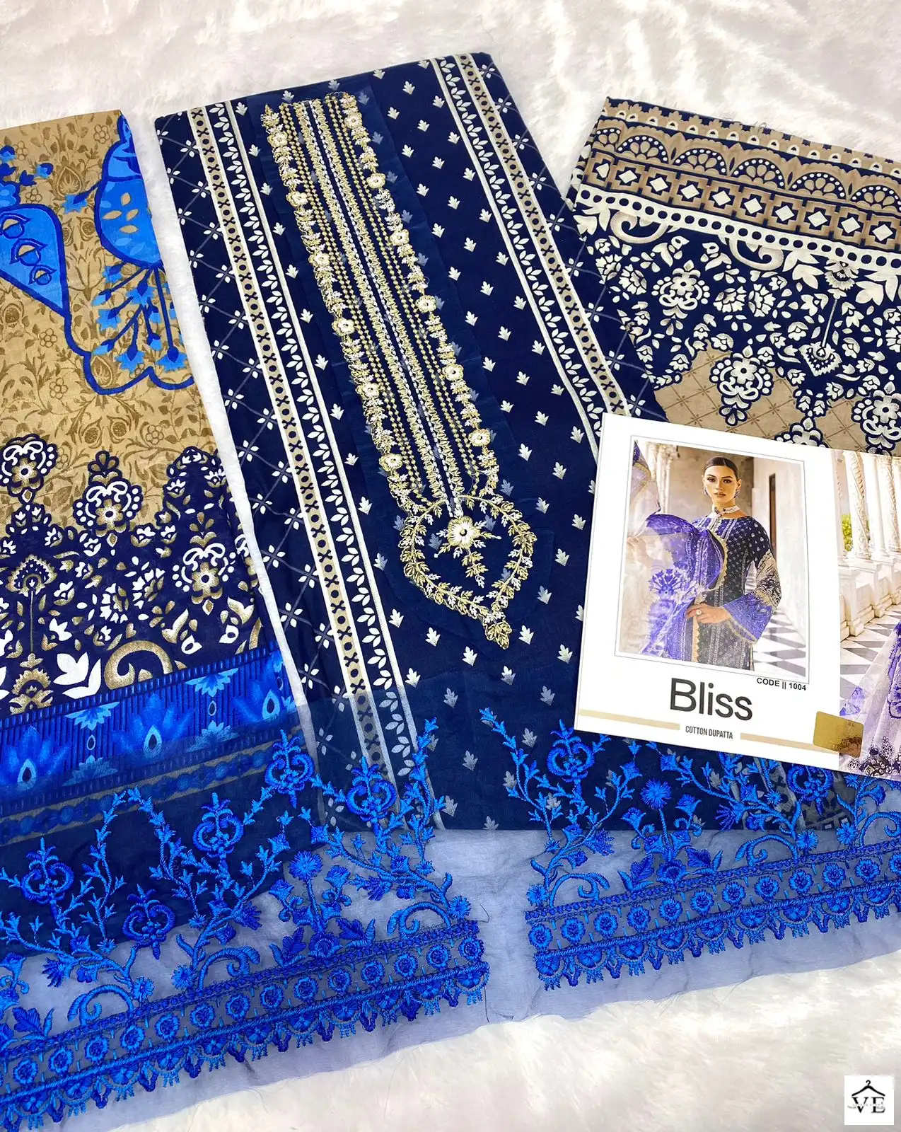 Sharaddha Bliss Vol 1-1004 Lawn Cotton Wholesale Pakistani Suit — Wholesale Salwar Suits, MPA wholesale from Surat — view 4