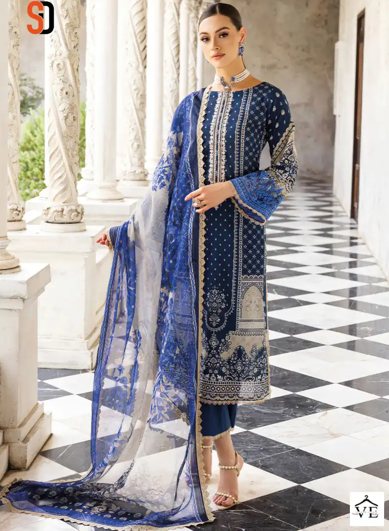Sharaddha Bliss Vol 1-1004 Lawn Cotton Wholesale Pakistani Suit — Wholesale Salwar Suits, MPA wholesale from Surat — view 1
