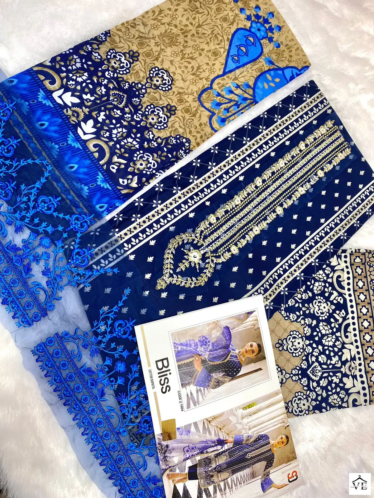 Sharaddha Bliss Vol 1-1004 Lawn Cotton Wholesale Pakistani Suit — Wholesale Salwar Suits, MPA wholesale from Surat - Gallery Image 3