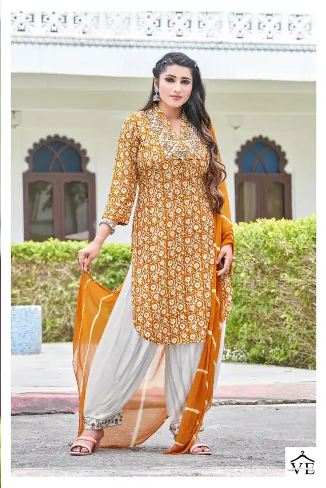 Master Blossom Rayon Wholesale Readymade Salwar Suit Catalog — Wholesale Salwar Suits, MPA wholesale from Surat - Gallery Image 5