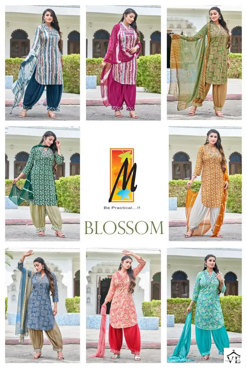 Master Blossom Rayon Wholesale Readymade Salwar Suit Catalog — Wholesale Salwar Suits, MPA wholesale from Surat — view 9