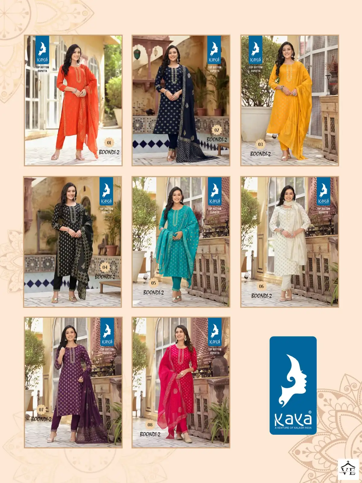 Kaya Boondi 2 Rayon Print Wholesale Readymade Salwar Suit Catalog — Wholesale Salwar Suits, MPA wholesale from Surat — view 9