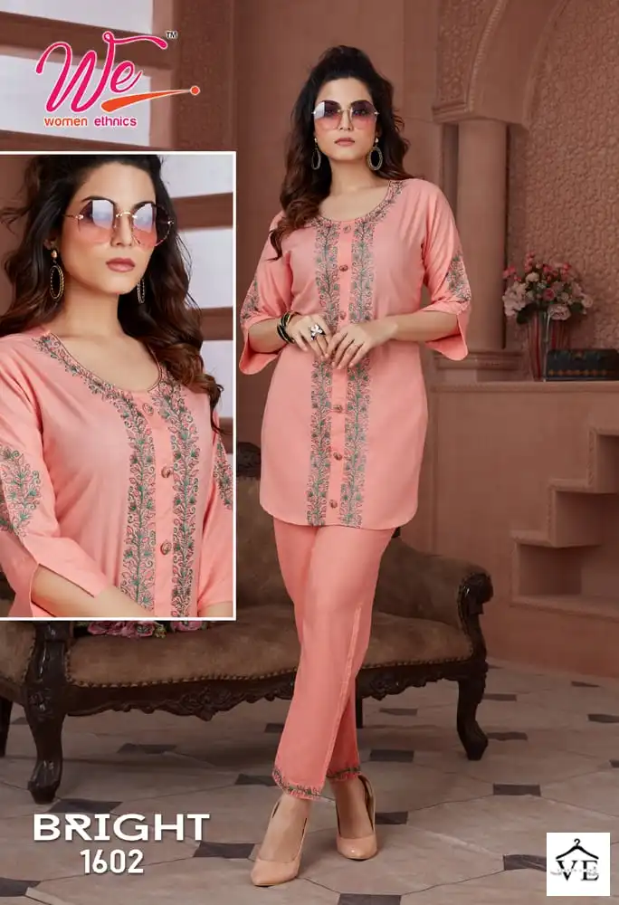 We Woman Ethnics Bright Fancy Wholesale Kurti With Pant Cord Sets Catalog — Wholesale Kurtis, MPA wholesale from Surat - Gallery Image 8